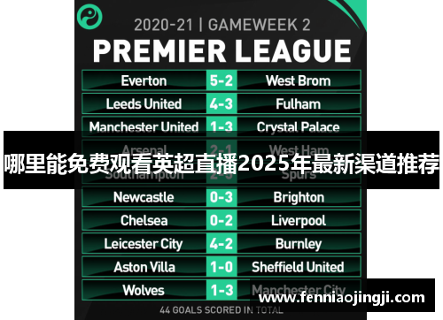 哪里能免费观看英超直播2025年最新渠道推荐